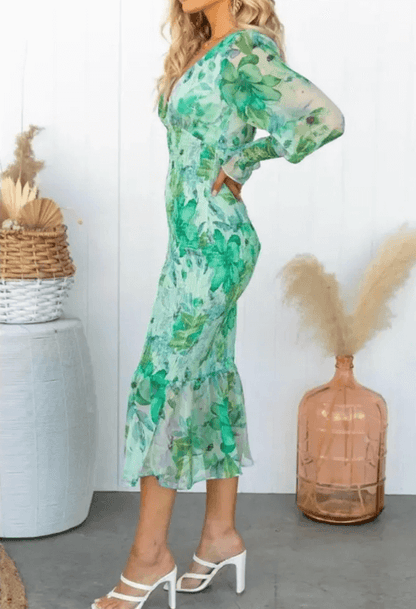 Juliana | Vestido Midi Floral - Veronica Paz